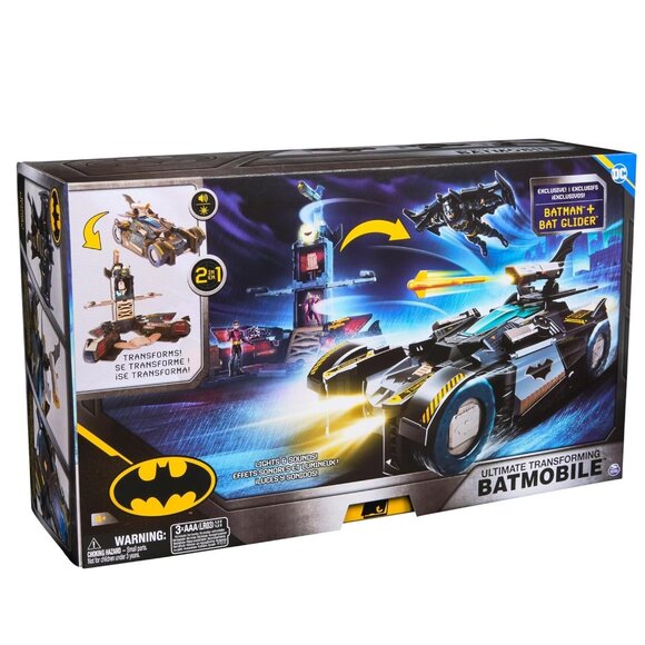 NEW DC Comics Batman Ultimate Transforming Batmobile Playset Toy Figure Glider L - Picture 7 of 16